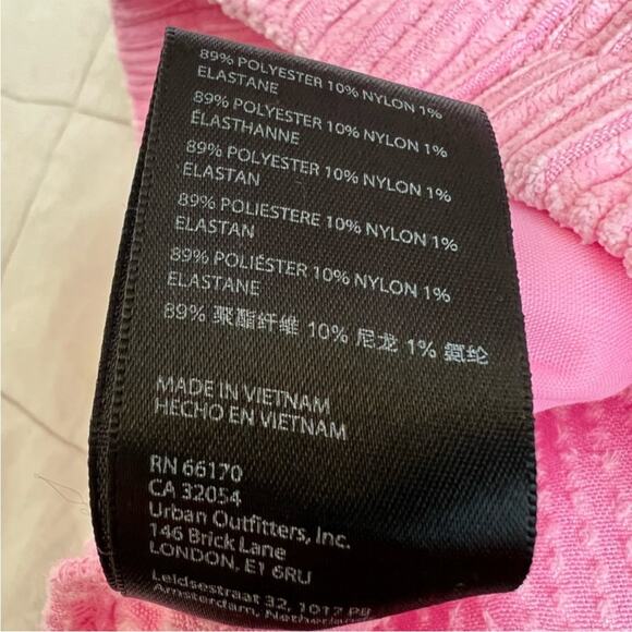 NWT BDG Jessie Pink Corduroy Pull-On High Rise Wide Leg Pants - S - Picture 10 of 11